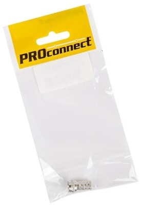 Разъем антенный на кабель, штекер F для кабеля RG-6, (1шт.) (пакет)  PROconnect