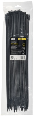 Хомут P6.6 стандартный черный 4.8х400мм 100шт/упак IEK