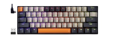 Redragon Беспроводная клавиатура Caraxes Pro RU, RGB, BT+2.4G, 1.2х размер.