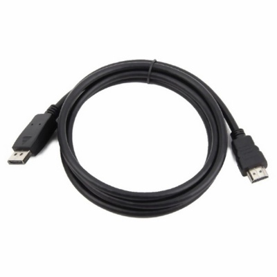 Кабель Cablexpert Кабель DisplayPort-HDMI Cablexpert CC-DP-HDMI-6, 20M/19M, 1.8м, черный, экран, пакет (082082) {100}