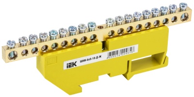 Iek YNN10-69-18D-K05 Шина PE "земля" на DIN-изол ШНИ-6х9-18-Д-Ж ИЭК