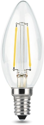 Лампа филам. Gauss 7Вт цок.:E14 свеча 220B 4100K св.свеч.бел.нейт. C37 (упак.:10шт) (103801207)