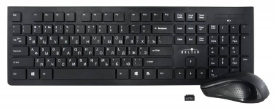 Клавиатура + мышь Оклик 250M клав:черный мышь:черный USB беспроводная slim