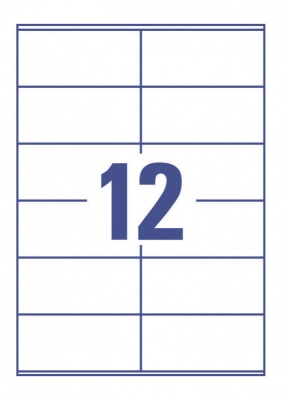 Этикетки Avery Zweckform 3424 A4 105x48мм 12шт на листе/70г/м2/100л./белый матовое самоклей. универсальная