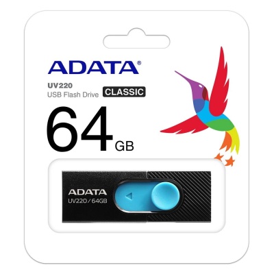 Флэш-накопитель 64GB AUV220-64G-RBKBL BLACK ADATA