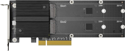 Адаптер Synology M.2 SSD-NVME adapter,PCIe 3.0x8, M.2 22110/2080 (M2D20)
