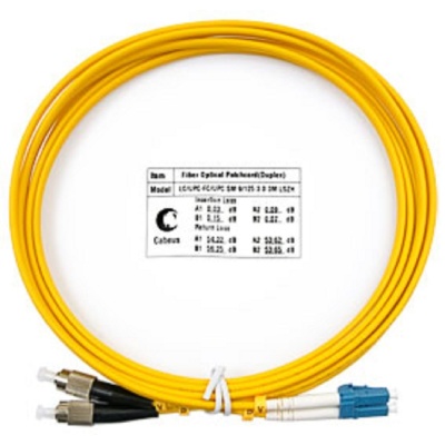 Cabeus FOP(d)-9-LC-FC-3m Шнур оптический duplex LC-FC 9/125 sm 3м LSZH (FOP(d)-9-LC-FC-3m)