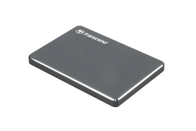 Внешний жесткий диск 1TB Transcend StoreJet 25C3, 2.5", USB 3.0, Extra Slim, стальной, Серый