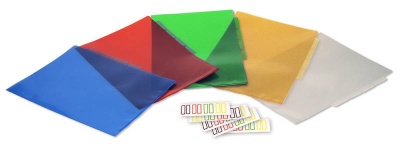 Папка-уголок Бюрократ -E356BLUE 3 уровн. A4 пластик 0.15мм синий