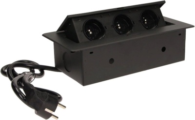 Сетевой разветвитель Premier horizon 3R 1.8м (3 розетки) черный (коробка)