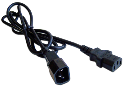Шнур питания C13-C14, 3х0.75, 220В, 10А, черный, 2 метра (LAN-PP13/14-2.0-BK)