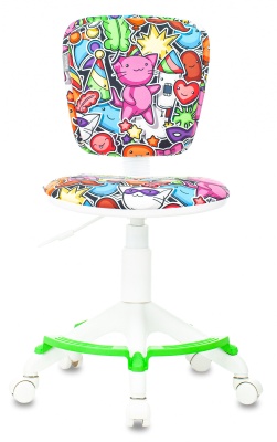 Кресло детское Бюрократ CH-W204/F мультиколор маскарад крестовина пластик подст.для ног пластик белый