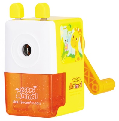 Точилка для карандашей механическая Deli E0642 1 отверстие пластик ассорти