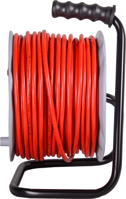 Удлинитель силовой Ресанта СУ-3х1,5-50/2 (61/118/12) 3x1.5кв.мм 4розет. 50м ПВС катушка красный