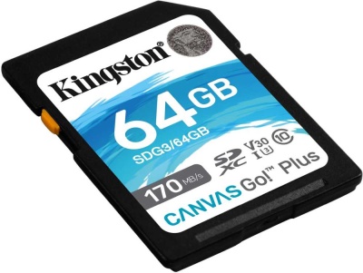 Флеш карта SDXC 64Gb Class10 Kingston SDG3/64GB Canvas Go! Plus w/o adapter