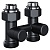 Узел нижнего подключения Royal Thermo Design прямой 1/2"х3/4" EK (черный)
