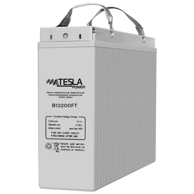 Фронт-терминальный герметичный необслуживаемый аккумулятор Tesla Power 12VDC 200Ач