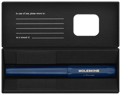 Ручка шариков. Moleskine Kaweco (KAWBALLPENBLUE) синий d=1мм син. черн. подар.кор.