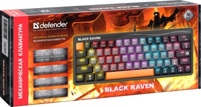 Клавиатура MECHANICAL BLK RAVEN GK-417 RU RGB 45413 DEFENDER