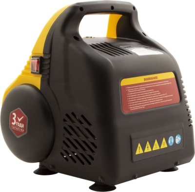 Компрессор поршневой Denzel РС 1/6-180 безмасляный 180л/мин 6л 1100Вт желтый/черный