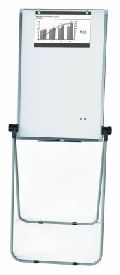 Флипчарт Deli E7886 магнитно-маркерная лак 60x90см на подставке белый с аксессуарами