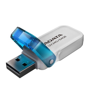 Флэш-накопитель 64GB AUV240-64G-RWH WHITE ADATA