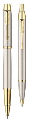 Набор ручек Parker IM Core TK223 (CW2093217) Brushed Metal GT подар.кор. ручка роллер, ручка шариковая