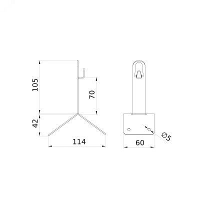 Зажим угловой коньковый 100мм ДКС ND2202