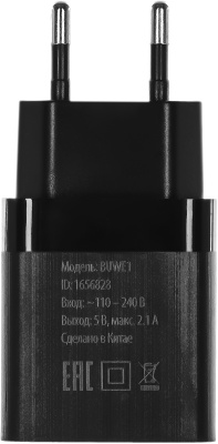 Сетевое зар./устр. Buro BUWE1 2.1A черный (BUWE10S200BK)