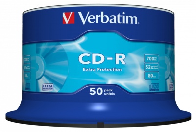 Диск CD-R Verbatim 700Mb 52x Cake Box (50шт) (43351)