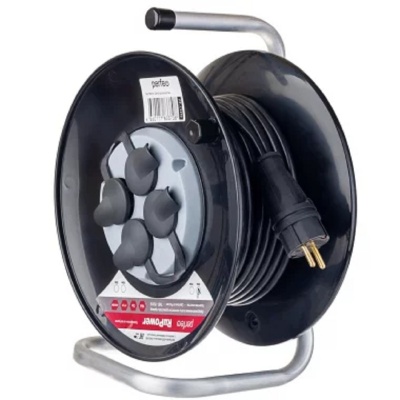 Perfeo удлинитель на катушке без заземления "RU POWER" 40м 4гн 16А ПВС 2х2,5 IP44 (РБК16).