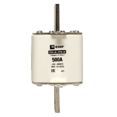 Плавкая вставка ППН-39 630/500А габарит 3 PROxima
