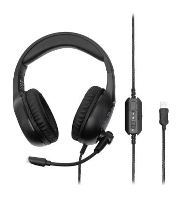 Наушники с микрофоном Оклик HS-L930G SNORTER черный 2м мониторные USB оголовье (HS-L930G)
