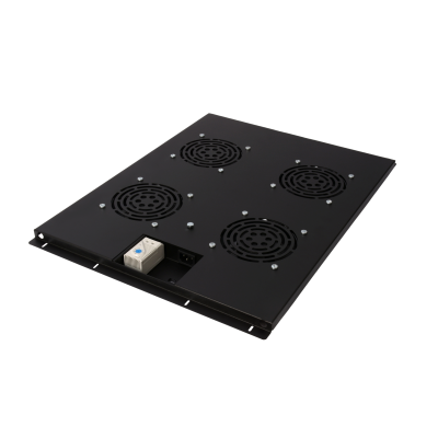 Блок вентиляторов для шкафов TFC глубиной 800мм, 4 вентилятора с терморегулятором, черный