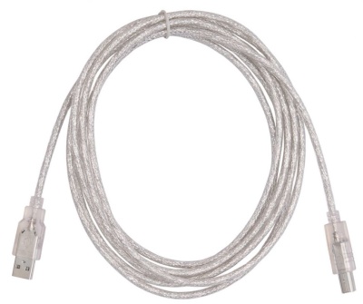 Кабель Buro USB2.0-AM/BM-3-TRANS USB A(m) USB B(m) 3м прозрачный