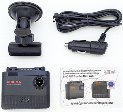 Видеорегистратор с радар-детектором Sho-Me Combo Mini WiFi GPS ГЛОНАСС черный