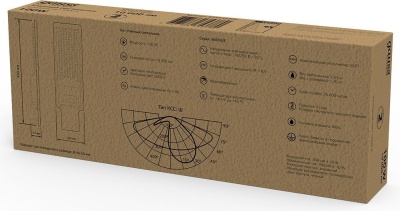 Светильник консольный Gauss 629534300 100Вт ламп.:100шт светодиод.лампа черный