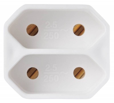 Сетевой разветвитель Buro BU-PS2F-W (2 розетки) белый (пакет ПЭ)