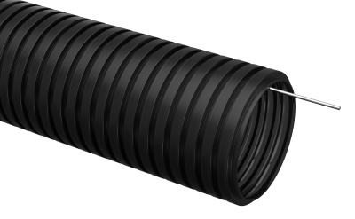 Труба гофр. гибкая ПНД IEK CTG20-16-K02-100-1 внеш.D=16мм с протяжкой 100м чёрн. Цена за 1м