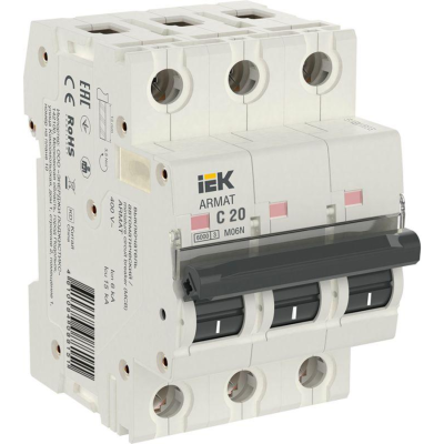 IEK AR-M06N-3-C020 ARMAT Авт. выкл. M06N 3P C 20А