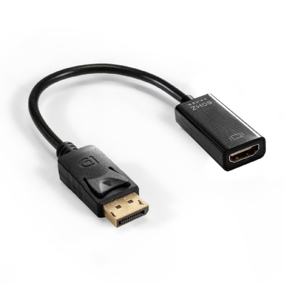 Exegate EX294707RUS Кабель-переходник DisplayPort-HDMI ExeGate EX-DPM-HDMIF-0.2 (20M/19F, DP1.2 4K@60Hz, 0,2м)