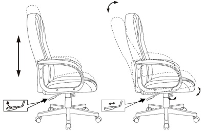 Кресло руководителя Бюрократ T-898AXSN темно-синий 38-416 крестовина пластик