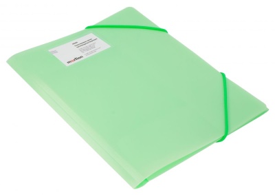 Папка на резинке Бюрократ Gems GEMPR05GRN A4 пластик кор.30мм 0.5мм зеленый турмалин карман для визитки