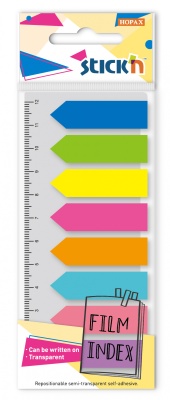 Закладки самокл. пластиковые Stick`n 27087 45x12мм 8цв.в упак. 10лист стрелки