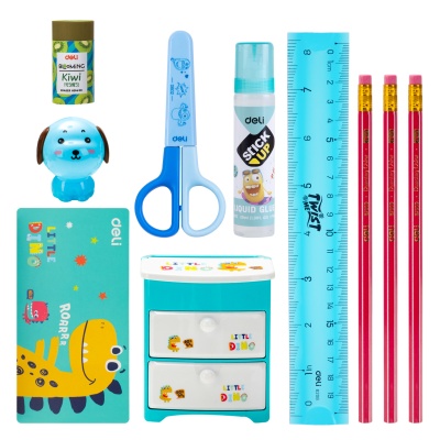 Настольный набор Deli EH452 (9 предметов) пластик ассорти