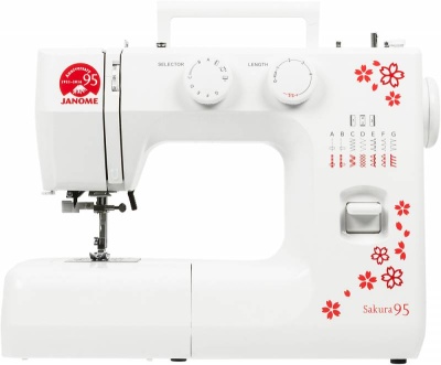 Швейная машина Janome Sakura 95 белый/цветы