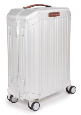 Чемодан Piquadro ALU (BV4425ALU/GRCU) 40x54x20см 37л. 4.3кг. алюминий/кожа натуральная серый/коричневый