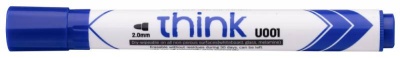 Маркер для досок Deli EU00130 Think круглый пиш. наконечник 2мм синий