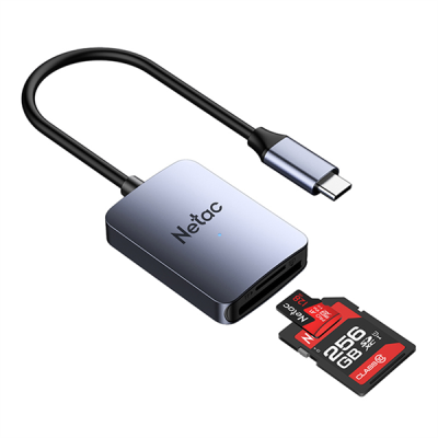 Картридер Netac WK12GYCN USB3.0 Type-C --> mSD/SD