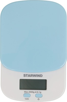 Весы кухонные электронные Starwind SSK2156 макс.вес:2кг голубой